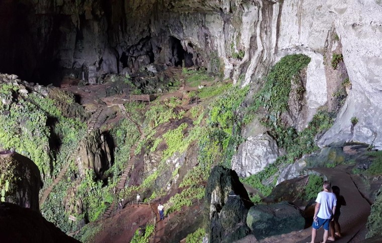 Inside a cave on the Kuching cave tour.